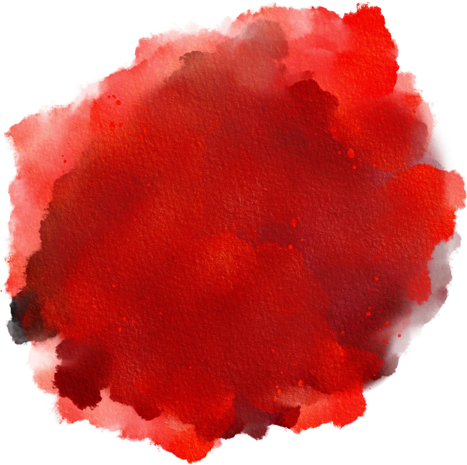 Red Watercolor Paint Stain Background Circle